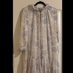 Dainty Jewells Pastel Blue and Cream Floral Maxi Dress